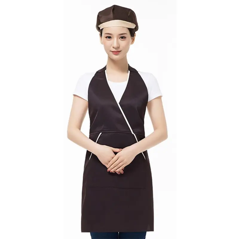 Kitchen Aprons For Woman Men Chef Work Apron For Grill Restaurant Bar Cafes Waiter Work Apron Beauty Nails Studios Uniform