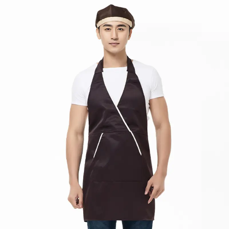 Kitchen Aprons For Woman Men Chef Work Apron For Grill Restaurant Bar Cafes Waiter Work Apron Beauty Nails Studios Uniform