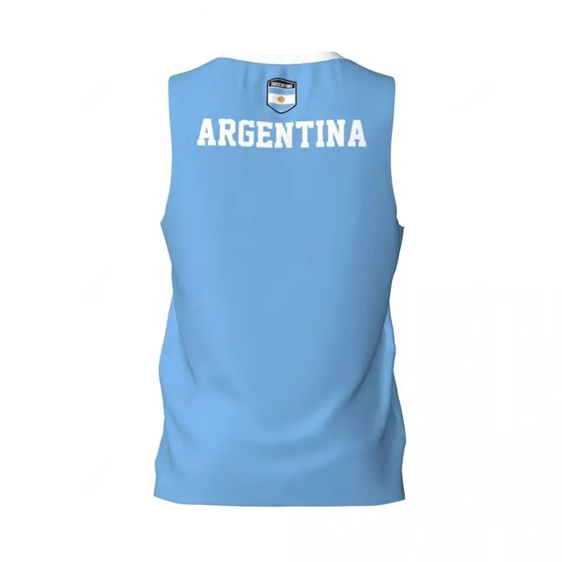 Argentina Flag Graphic Tank Top Simple Fashion Men Women 3D Printed Basketball Jersey Tees Loose Sports Sleeveless T Shirts Vest