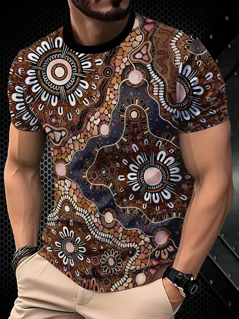 Fashion Paisley Graphic T Shirts For Men Summer Trendy Streetwear 3D Printed T-shirts Cool Oversized Breathable O Neck Tees Tops