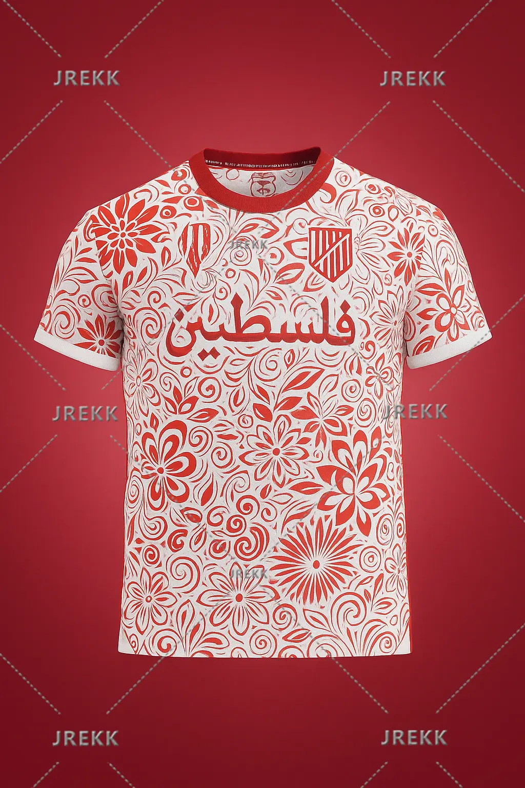 Fashion Palestine Flag Football Jersey For Men Summer Trend National Emblem 3D Printed T Shirts Loose Streetwear Sports Tees