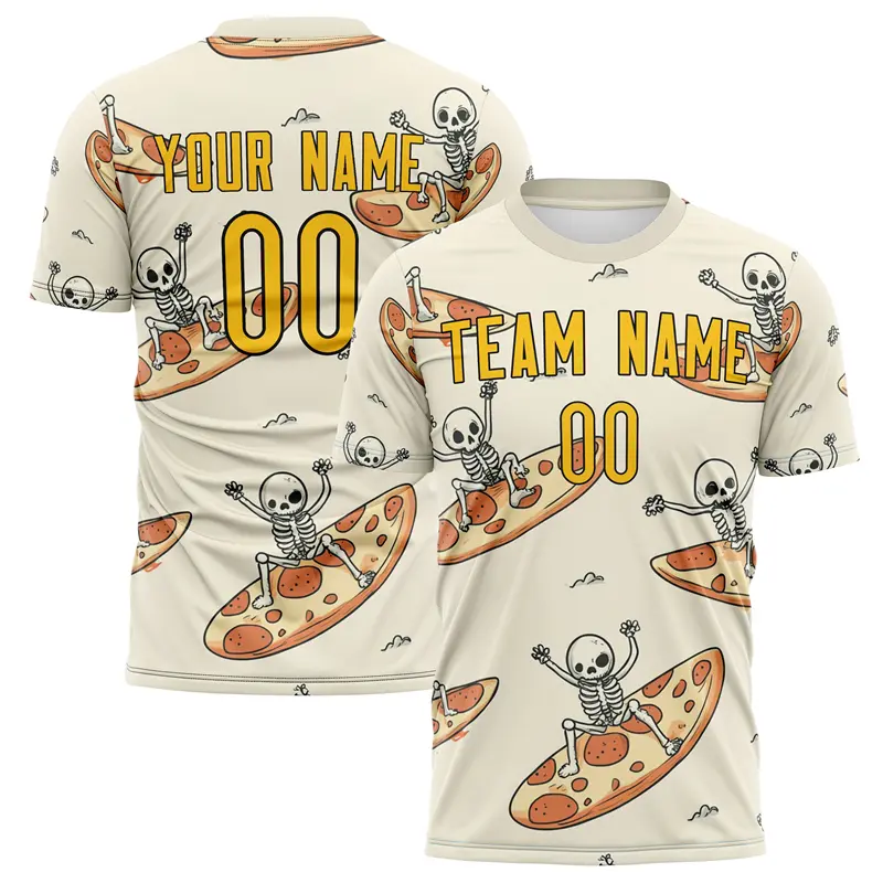 Customized Team Name Number Name Football T-shirts Personalized DIY Skull Graphic Sports T Shirt Loose Quick Dry Team Uniforms