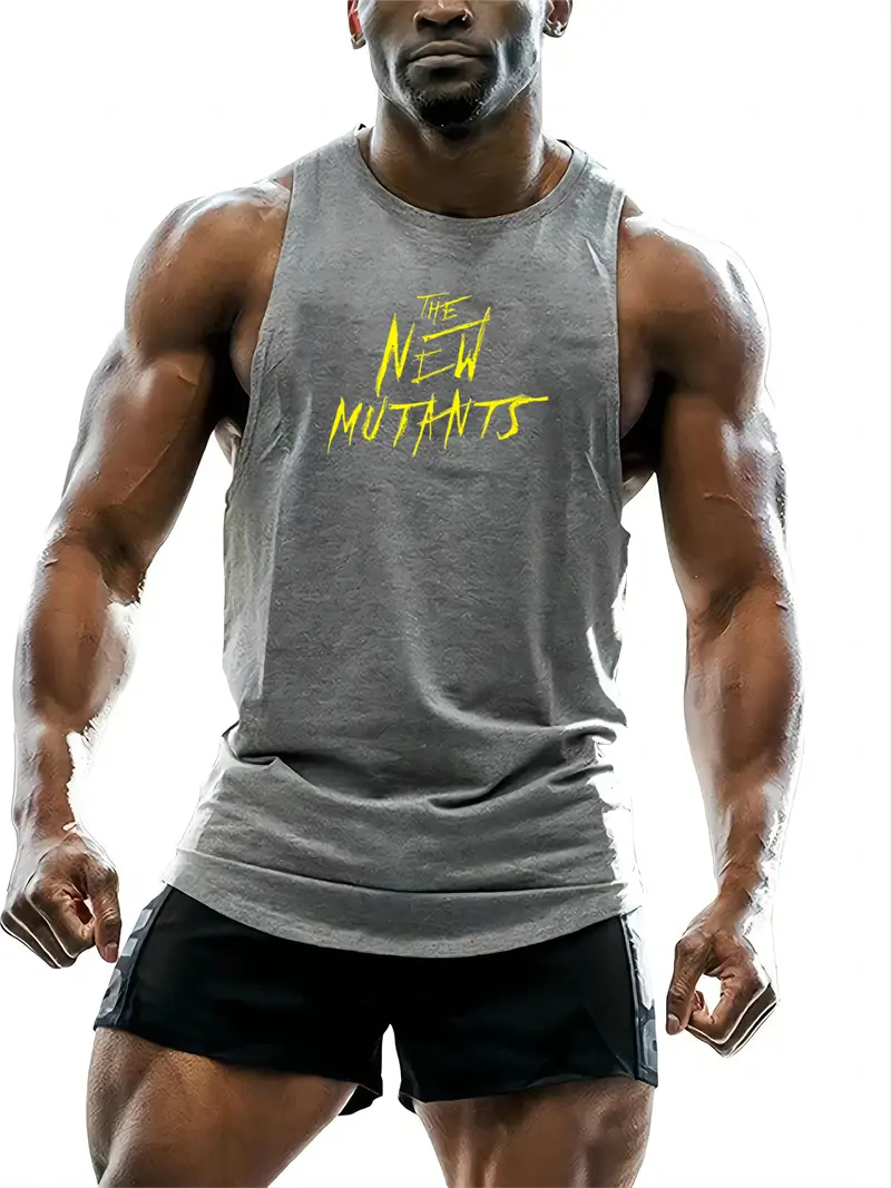 Fashion Mutants Pattern Gym Tank Top For Men Summer Trend Sleeveless 3D Printed Fitness Vest Casual Oversized Quick Dry Tops