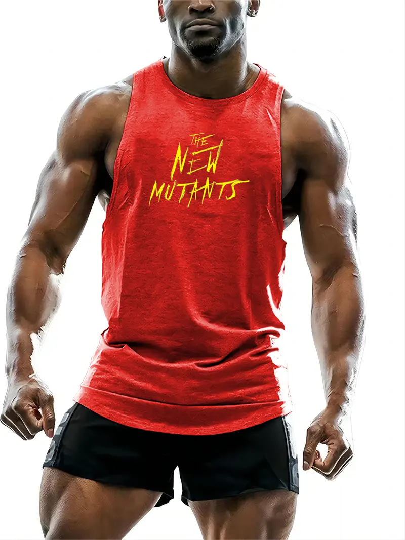 Fashion Mutants Pattern Gym Tank Top For Men Summer Trend Sleeveless 3D Printed Fitness Vest Casual Oversized Quick Dry Tops