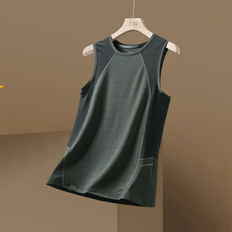 Simple Sports Running Tank Tops For Men Summer Casual Quick Dry 3D Printed Sleeveless Vest Loose Breathable Fitness Tees Tops