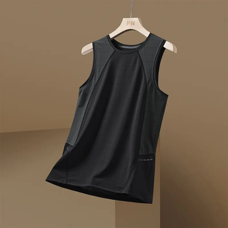 Simple Sports Running Tank Tops For Men Summer Casual Quick Dry 3D Printed Sleeveless Vest Loose Breathable Fitness Tees Tops