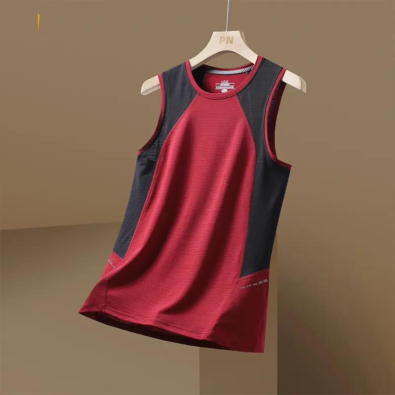 Simple Sports Running Tank Tops For Men Summer Casual Quick Dry 3D Printed Sleeveless Vest Loose Breathable Fitness Tees Tops