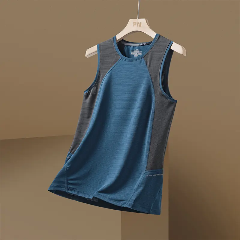 Simple Sports Running Tank Tops For Men Summer Casual Quick Dry 3D Printed Sleeveless Vest Loose Breathable Fitness Tees Tops