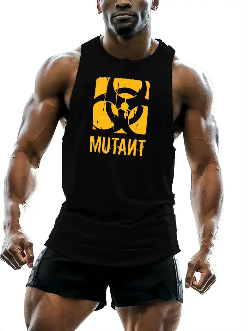 Fashion Mutants Graphic Gym Tank Top For Men Summer Trend Sleeveless 3D Printed Fitness Vest Casual Oversized Quick Dry Tees