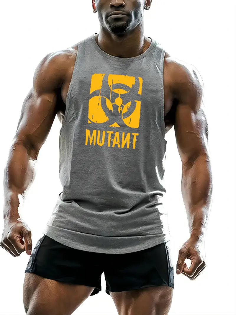 Fashion Mutants Graphic Gym Tank Top For Men Summer Trend Sleeveless 3D Printed Fitness Vest Casual Oversized Quick Dry Tees