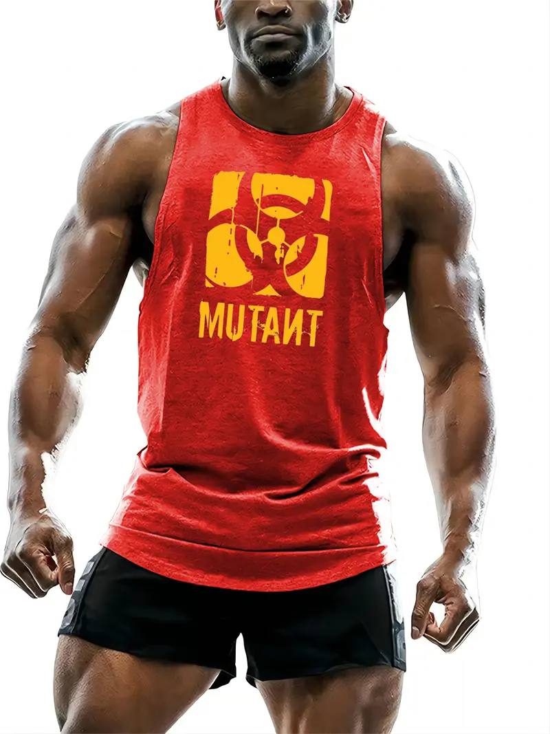 Fashion Mutants Graphic Gym Tank Top For Men Summer Trend Sleeveless 3D Printed Fitness Vest Casual Oversized Quick Dry Tees