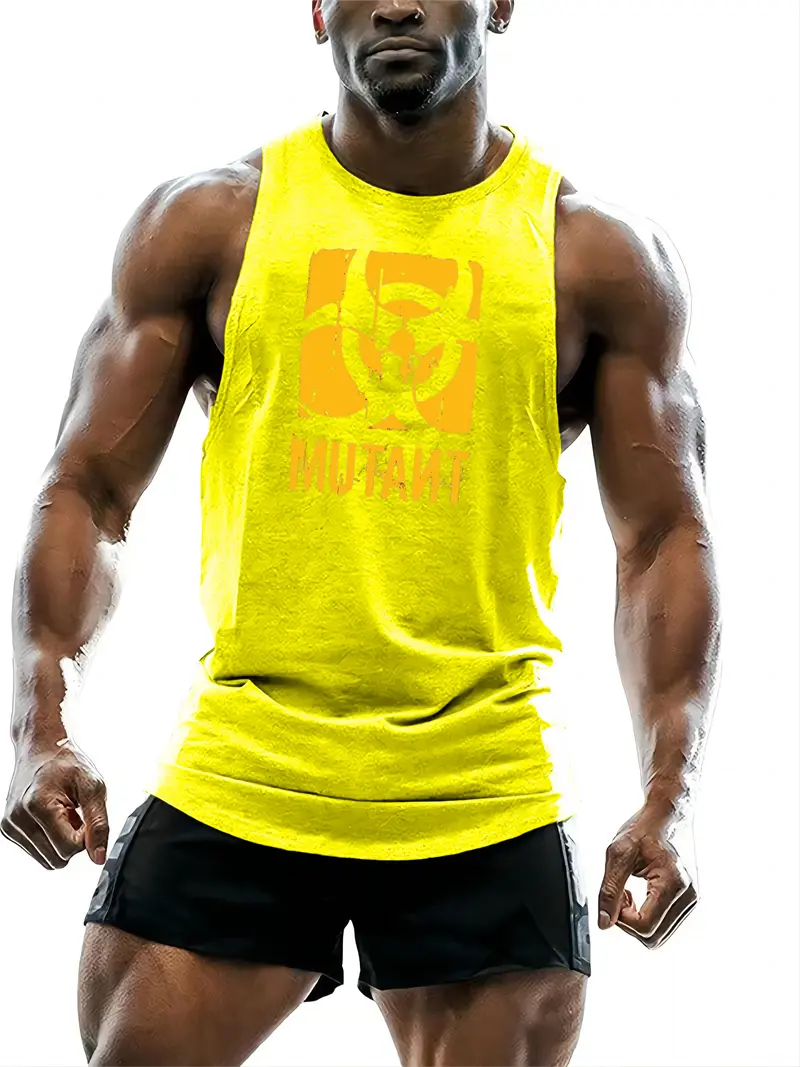Fashion Mutants Graphic Gym Tank Top For Men Summer Trend Sleeveless 3D Printed Fitness Vest Casual Oversized Quick Dry Tees