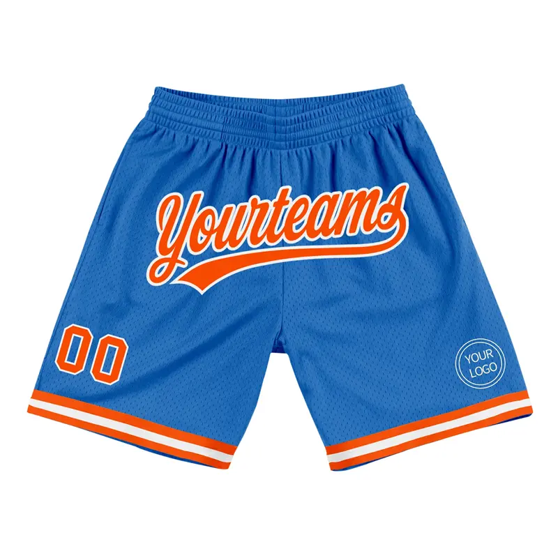 Custom Team Name Number Logo Basketball Shorts Summer Fashion 3D Printed Blue Sports Short Pants Loose Breathable Beach Short