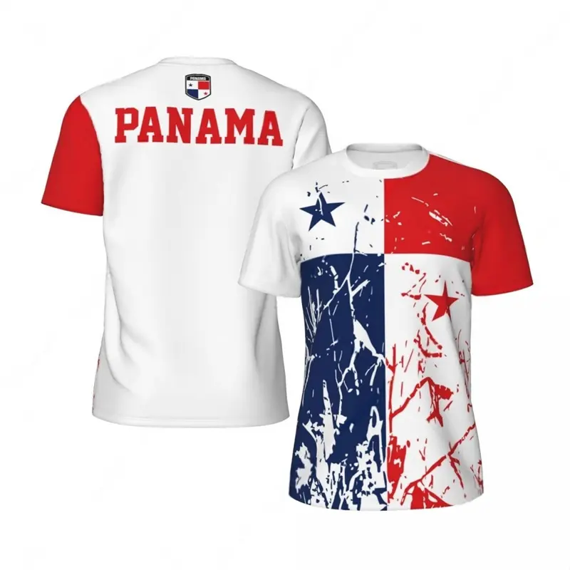 Fashion Panama Flag Graphic Football T Shirts Summer Trend 3D National Emblem Printed T-shirts Loose Breathable Sports Tees