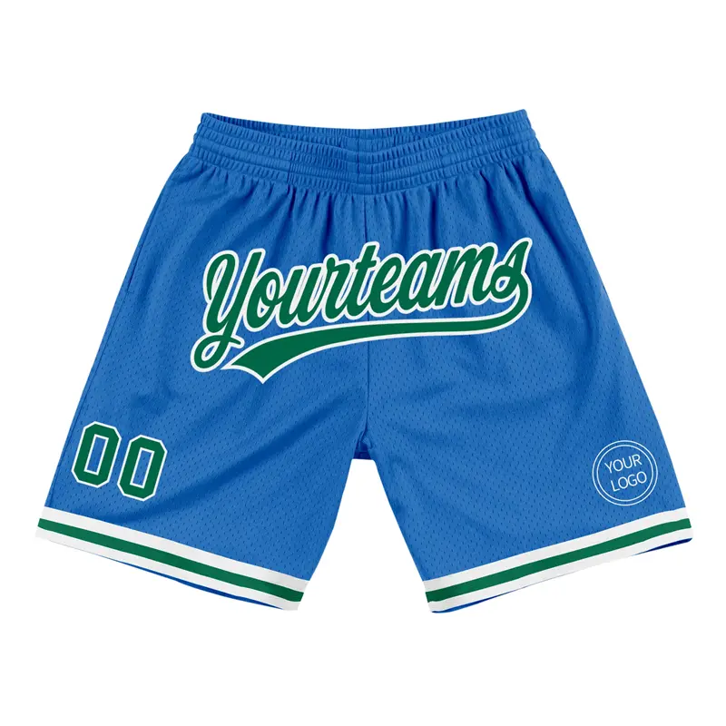 Custom Team Name Number Logo Basketball Shorts Summer Fashion 3D Printed Blue Sports Short Pants Loose Breathable Beach Short