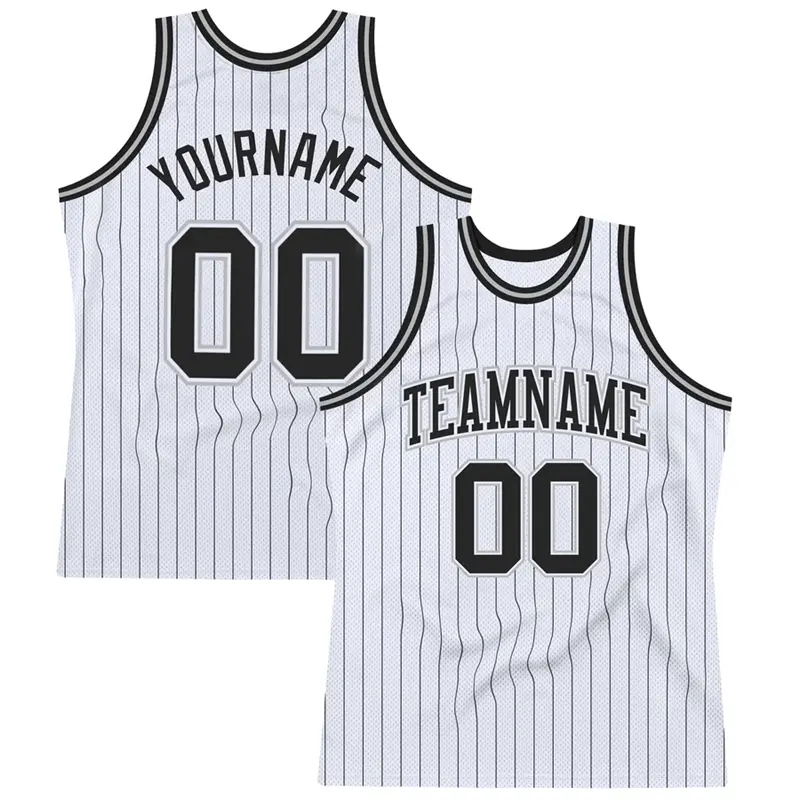 Fashion Pinstripe Graphic White Basketball Tank Top Summer Casual Custom Name 3D Printed Vest Men Women Customized Team Uniforms