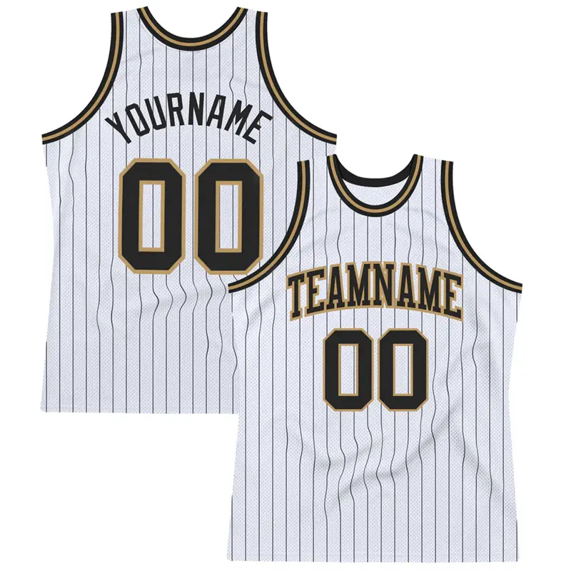 Fashion Pinstripe Graphic White Basketball Tank Top Summer Casual Custom Name 3D Printed Vest Men Women Customized Team Uniforms