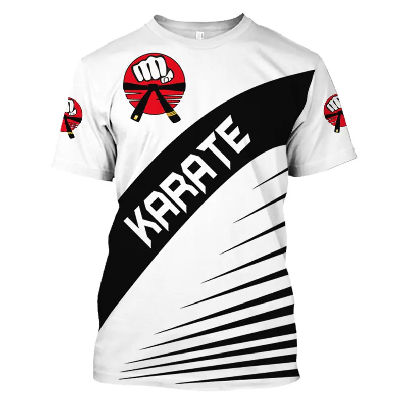 Japan Training T-shirt Men's 3d Karate Printed Tee Tops Oversized Short-sleeved Harajuku Style Sportswear Men T Shirt Clothes