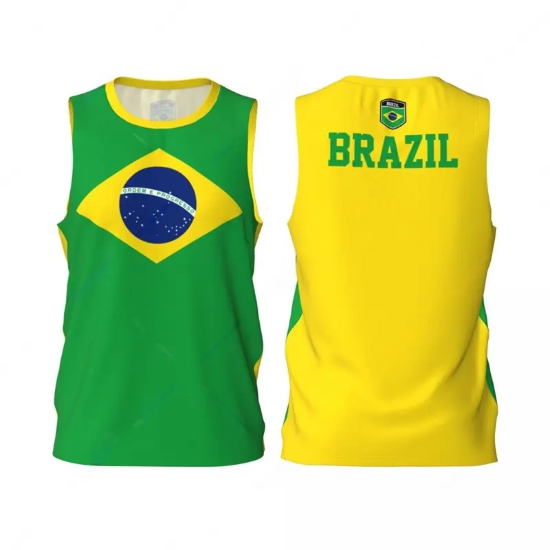 Beazil Flag Basketball Tank Top Fashion Summer 3D National Emblem Printed Jersey Vest Loose Breathable Sports Sleeveless Tees