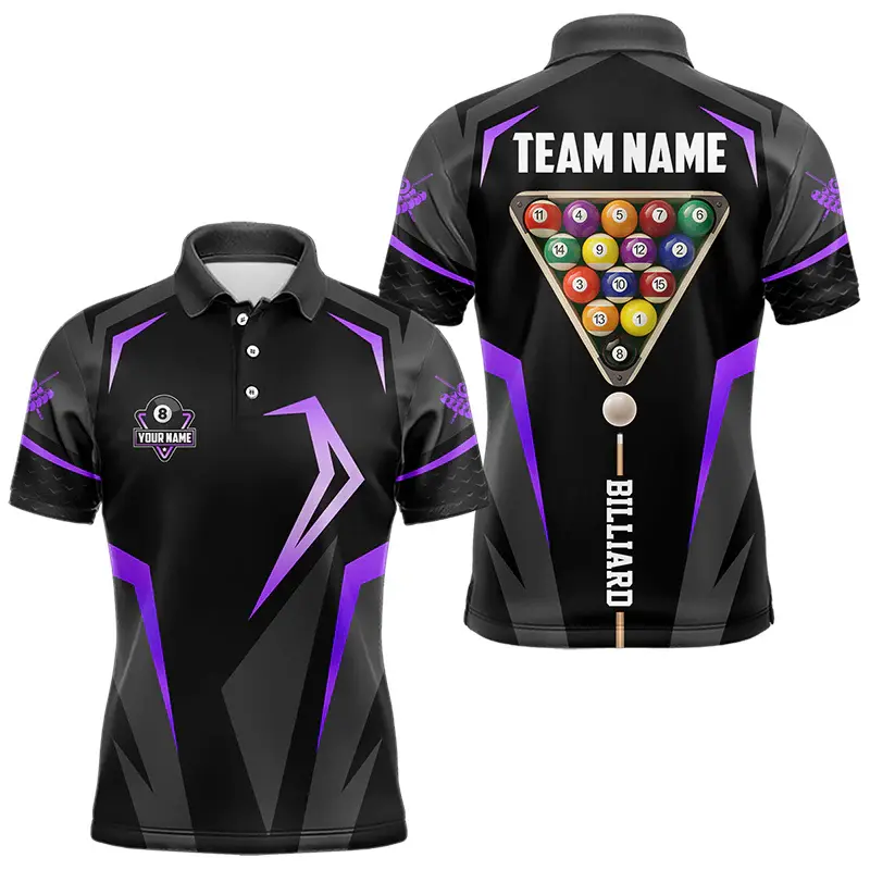 Fashion Billiards Graphic Polo Shirts For Men Personalized Custom Name 3D Printed Sports Polo Shirt Trend Breathable Loose Tops