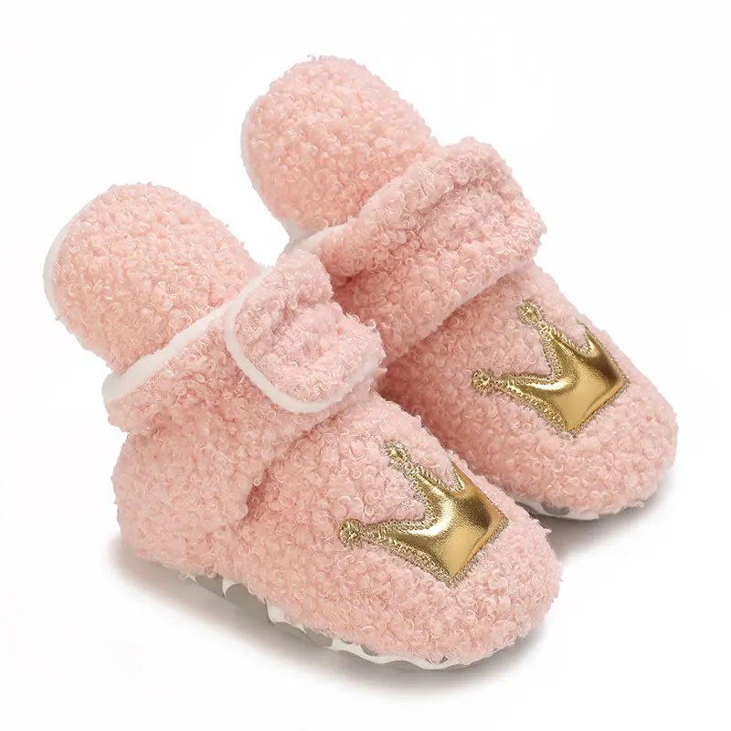 Children's Shoes Winter Velvet Thickened Warm Shoes Soft Sole Walking Shoes 6-9-12 Months Anti-fall and Non-slip
