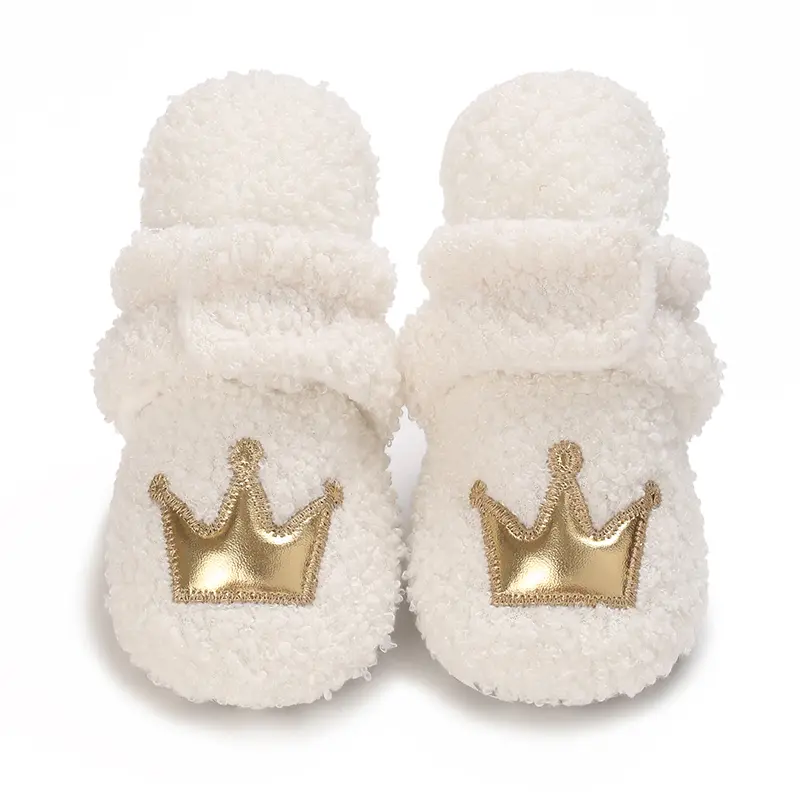 Children's Shoes Winter Velvet Thickened Warm Shoes Soft Sole Walking Shoes 6-9-12 Months Anti-fall and Non-slip