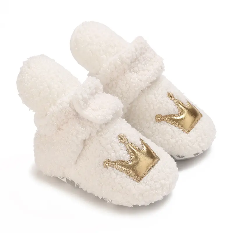 Children's Shoes Winter Velvet Thickened Warm Shoes Soft Sole Walking Shoes 6-9-12 Months Anti-fall and Non-slip
