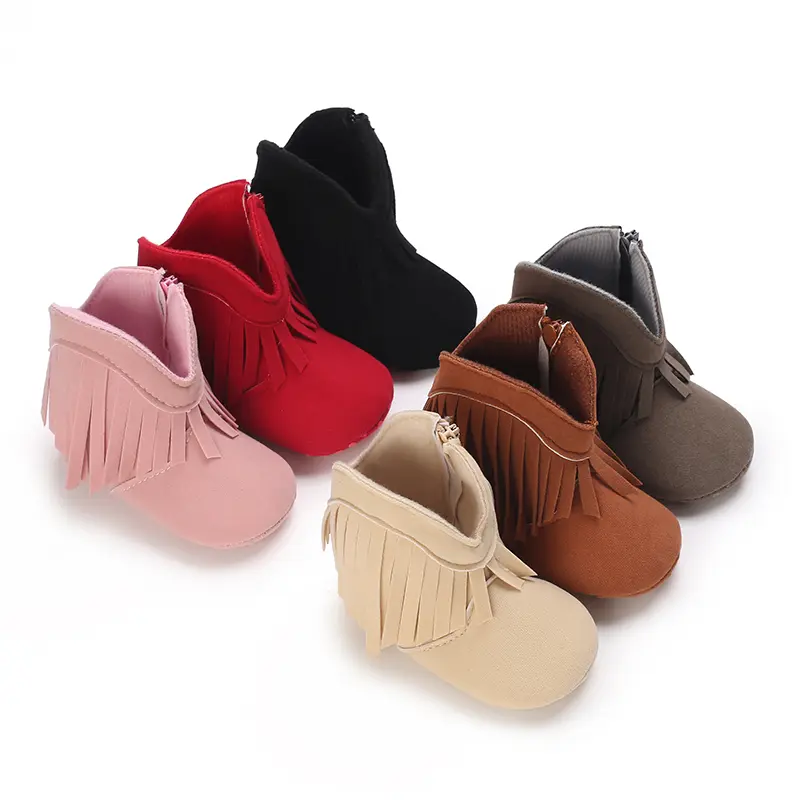 Fashion 0-1 Year Old Baby Shoes With Tassel Decoration Baby Boots For Girls Baby Walking Shoes Baby Shoes