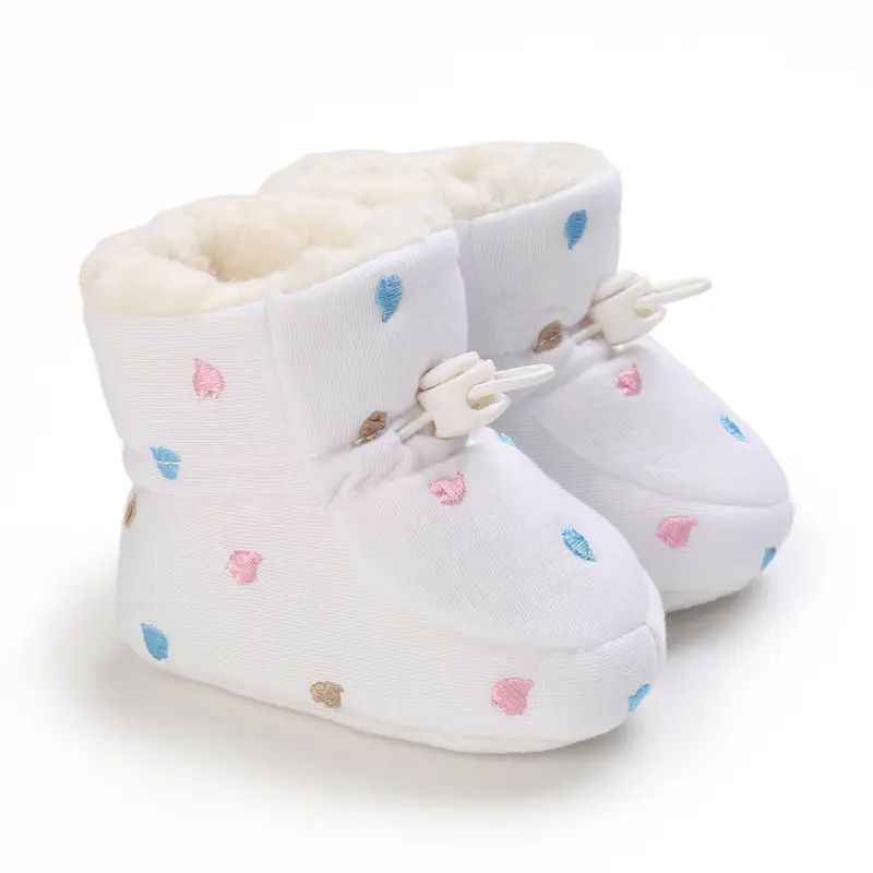 Winter Toddler Ankle-Height Boots - Cozy Solid Color Fabric Upper with Warm Lining, Non-Slip Sole, and Slip-On Closure for Infan