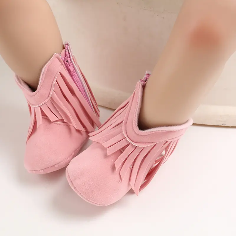Fashion 0-1 Year Old Baby Shoes With Tassel Decoration Baby Boots For Girls Baby Walking Shoes Baby Shoes