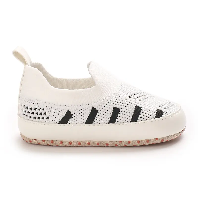 Infant Toddler Slip-On Sneakers - Soft Sole Comfortable Casual Shoes with Metallic Eyelets, Breathable Faux Cover & Fabric Linin