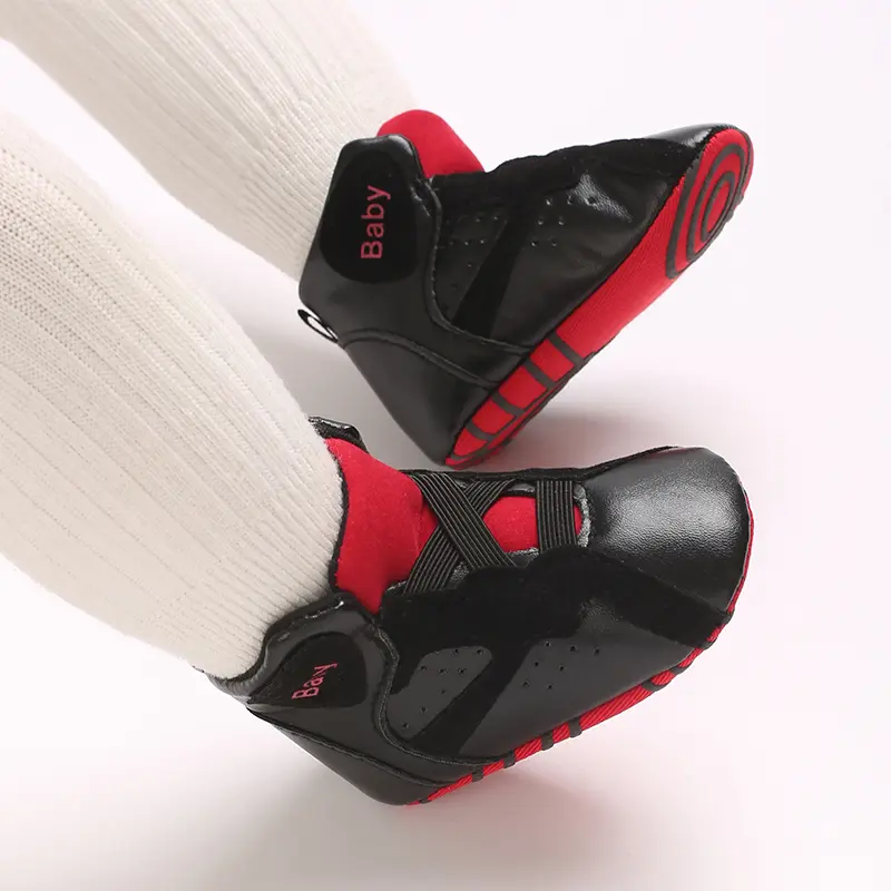 Baby Boys' Casual Comfortable Boots, Soft Warm Outdoor Walking Shoes for Spring/Fall - High Top, Slip-On, Solid Color