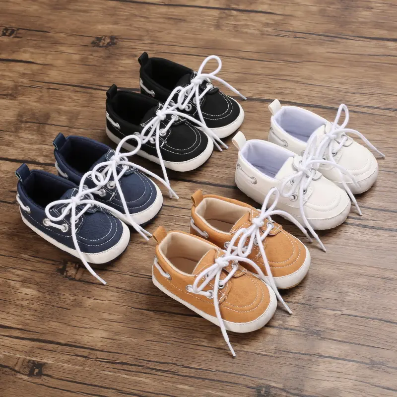 Baby Shoes Boys Girls Sailor Formal Shoes Soft Sole Newborn Sports Toddler Cradle Shoes 0-18 Months