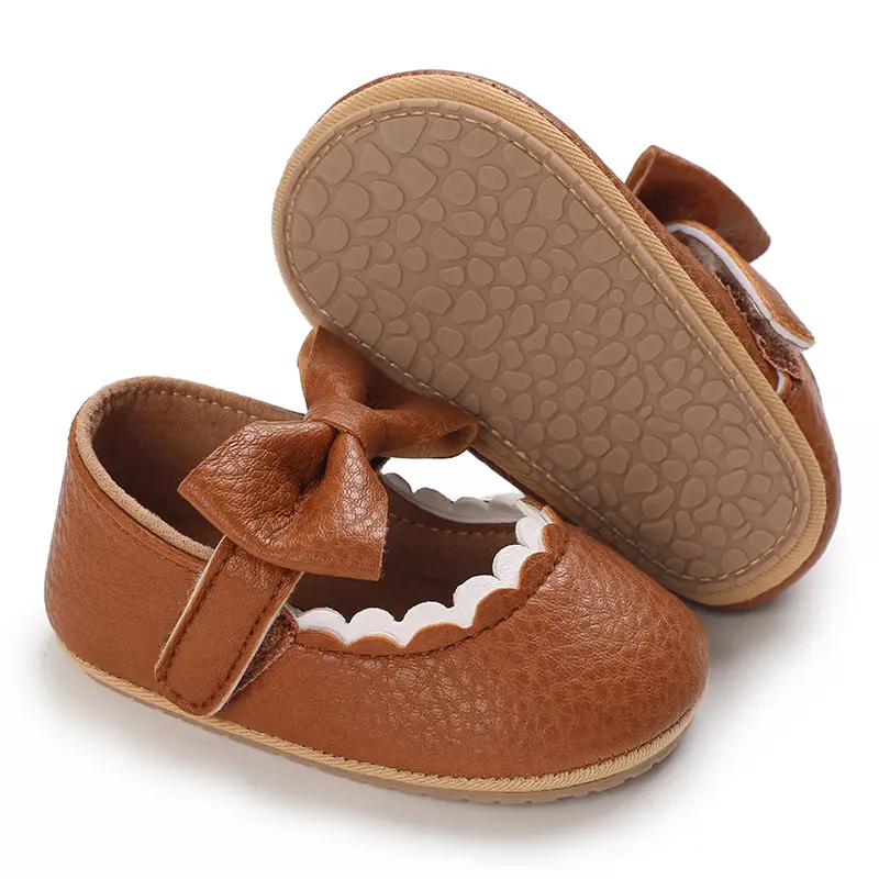 Chic Baby Girl Mary Jane Flats with Bowknot - Casual Slip-On Dress Shoes for Toddlers, Perfect for Spring/Fall