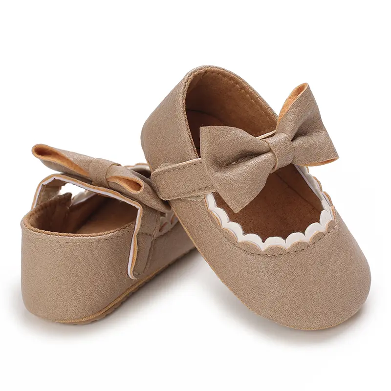 Chic Baby Girl Mary Jane Flats with Bowknot - Casual Slip-On Dress Shoes for Toddlers, Perfect for Spring/Fall