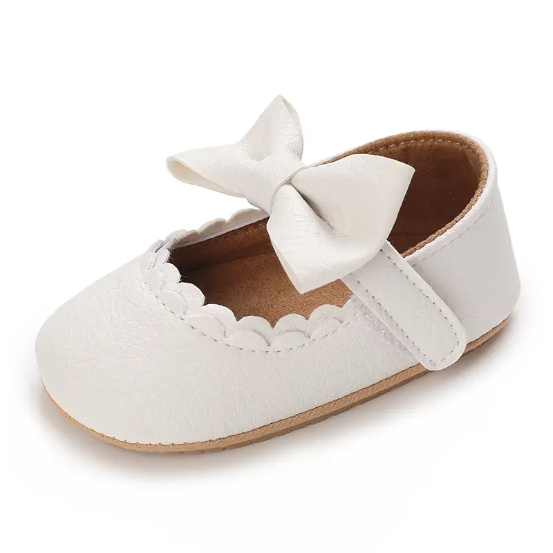 Chic Baby Girl Mary Jane Flats with Bowknot - Casual Slip-On Dress Shoes for Toddlers, Perfect for Spring/Fall