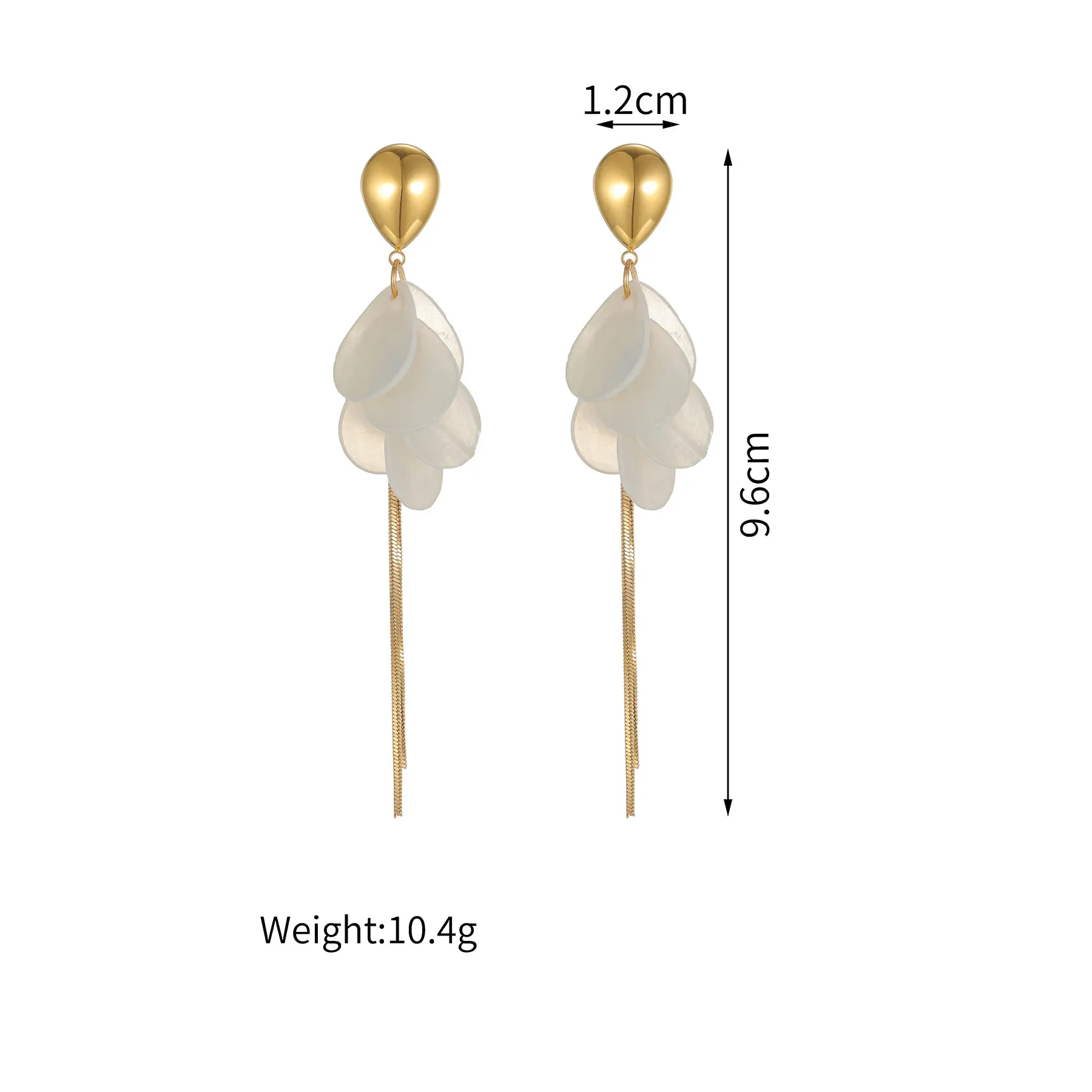 Freeteeme Geometric Square Round Acrylic Pieces Tassel Earrings for Women 18K Gold Plated Flower Ear Studs Jewelry Birthday Gift