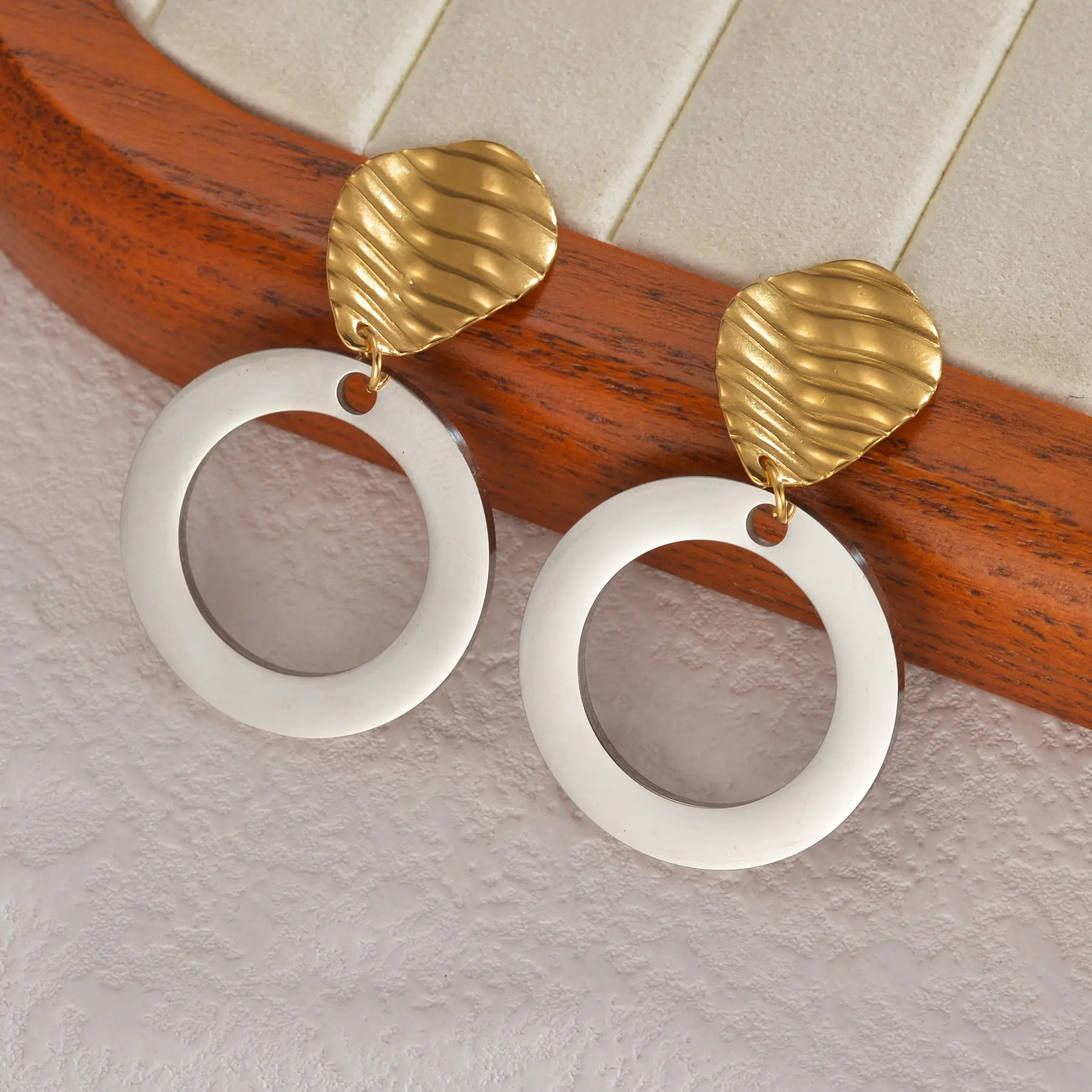 Freeteeme Bohemian Multi-Style Teardrop Earrings Stainless Steel for Women Chain Tassel Earrings Summer Jewelry Accessories Gift