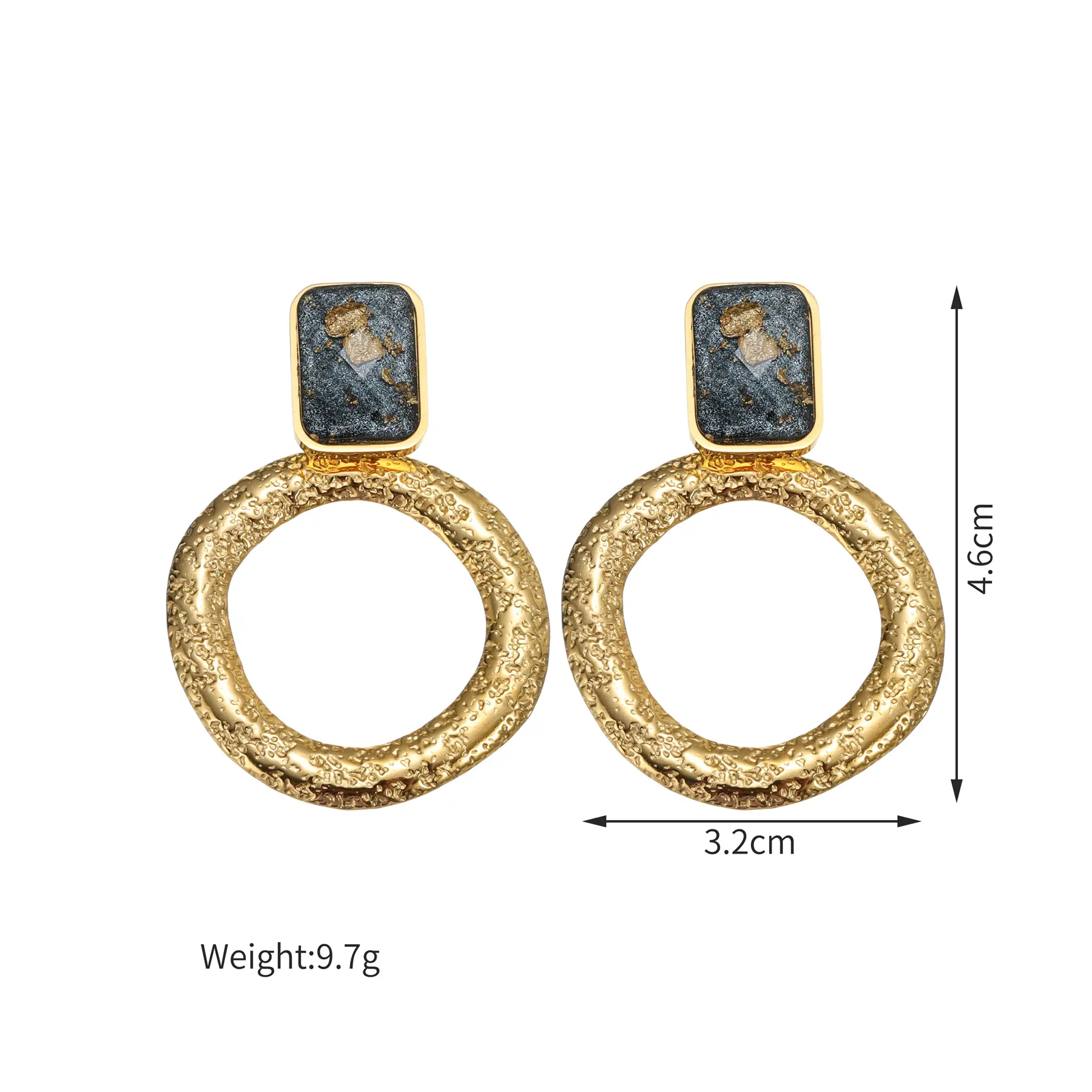 Freeteeme Irregular Textured Hollow Oval Earrings for Women Stainless Steel Niche Design Ear Studs Birthday Gifts Wholesale