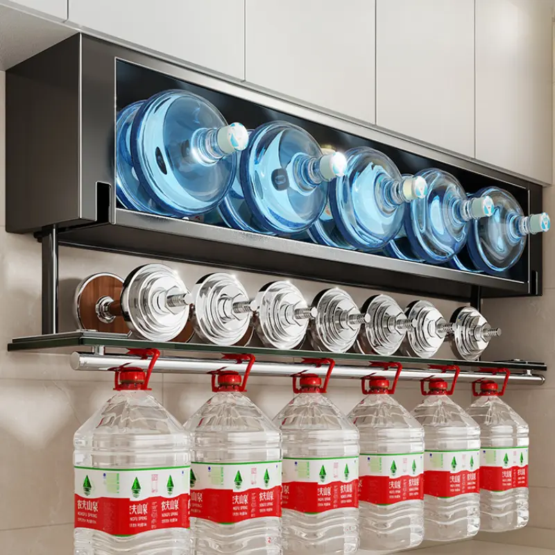 No Drill Installation Kitchen Rack Wall-Mounted Organizer Modern Multi-Functional Kitchen Rack For Pots, Pans & Kitchen Tools