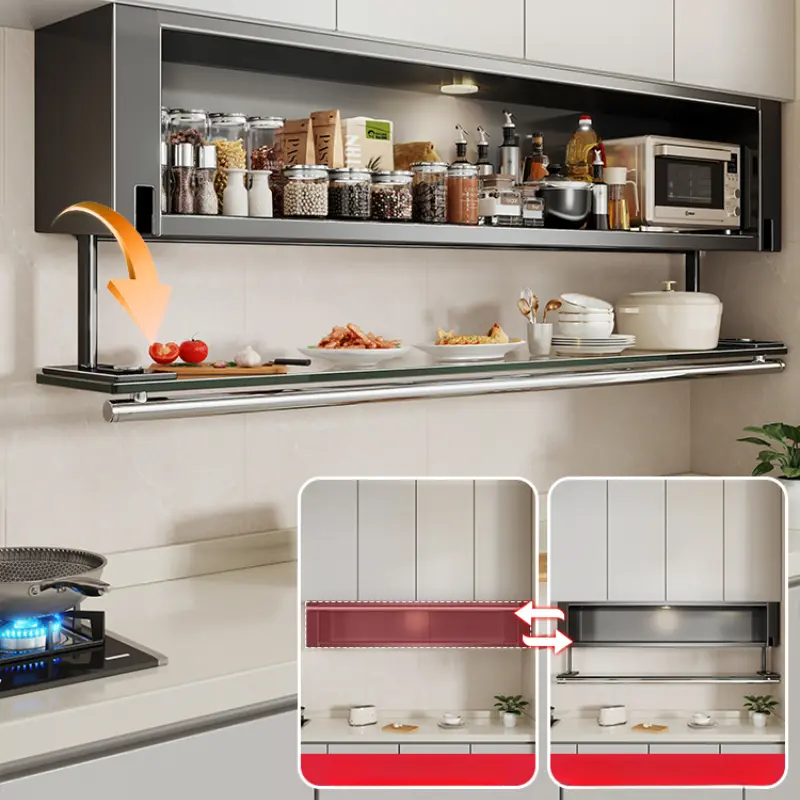 No Drill Installation Kitchen Rack Wall-Mounted Organizer Modern Multi-Functional Kitchen Rack For Pots, Pans & Kitchen Tools