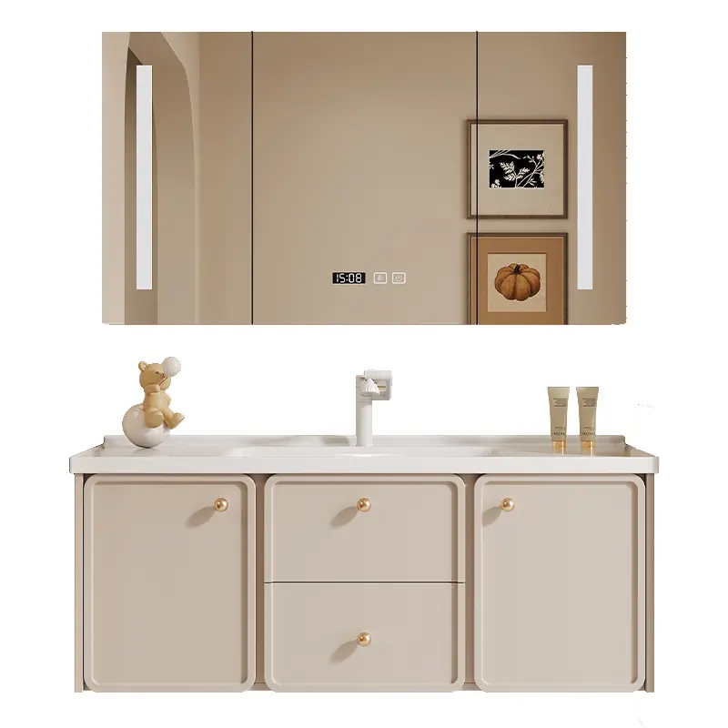 Organizer Mirror Bathroom Storage Cabinet Wooden Drawers Luxury Bathroom Cabinet Restroom Ceramic Mobile Bagno Home Furniture