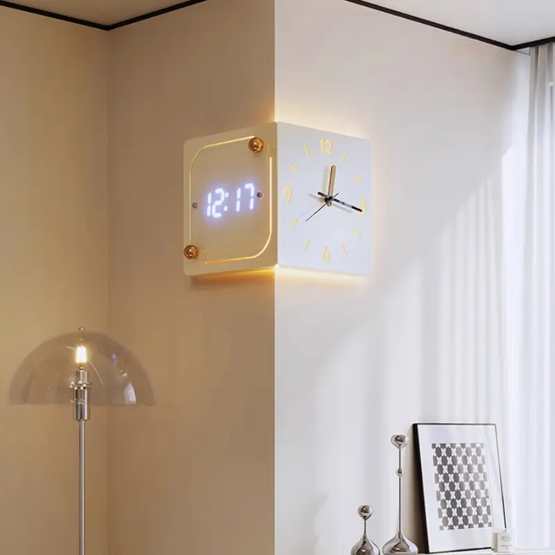 Illuminated Design Unique Wall Clock Art Aesthetic Elegant Home Cute Wall Clock Bedroom Girly Reloj Pared Decoration Living Room