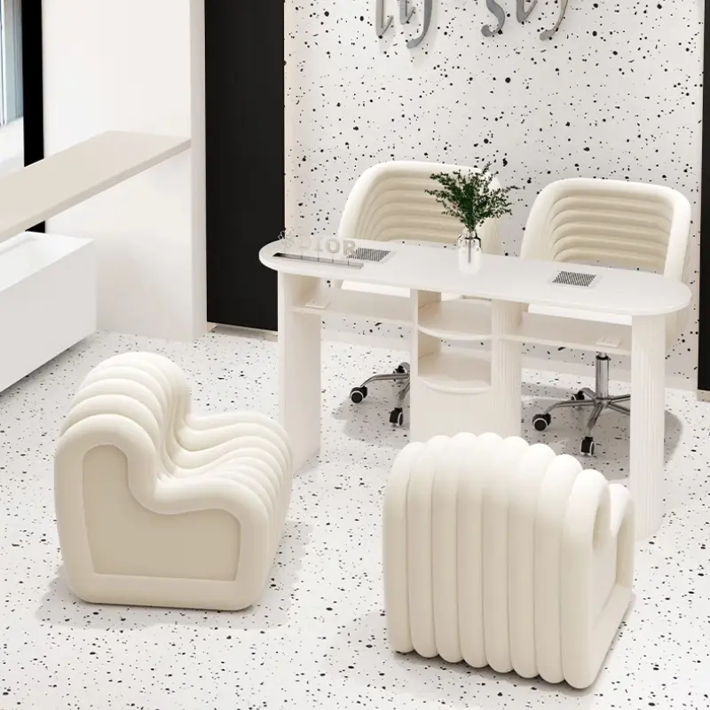 White Art Luxury Nail Desk Kawaii Design Professionals Aesthetic Modern Nail Table Dust Collector Scrivania Per Unghie Furniture