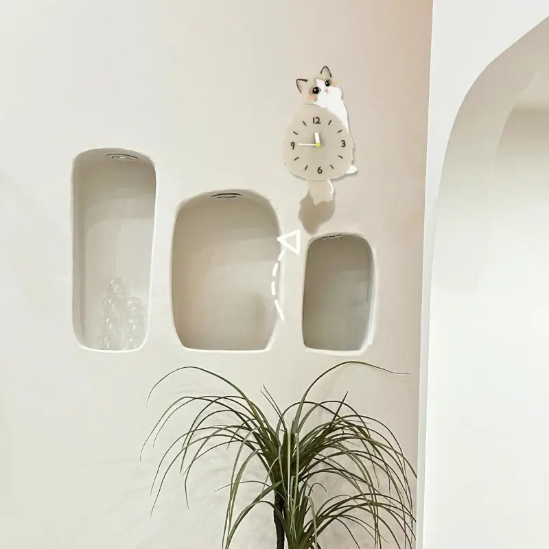 Cute Elegant Design Wall Clock Korean Kids Bedroom Living Room Wall Clock Aesthetic Girly Reloj Pared House Decorations