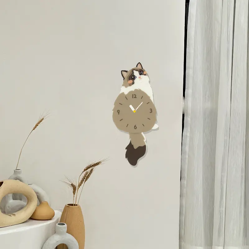 Cute Elegant Design Wall Clock Korean Kids Bedroom Living Room Wall Clock Aesthetic Girly Reloj Pared House Decorations