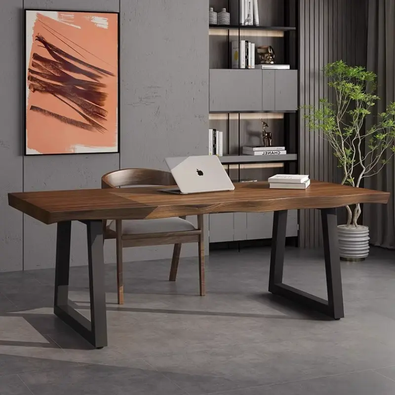 Designer Modern Home Office Desks Big Asthetic Wooden Large Writing Computer Desks Standing Study Scrivania Office Furniture