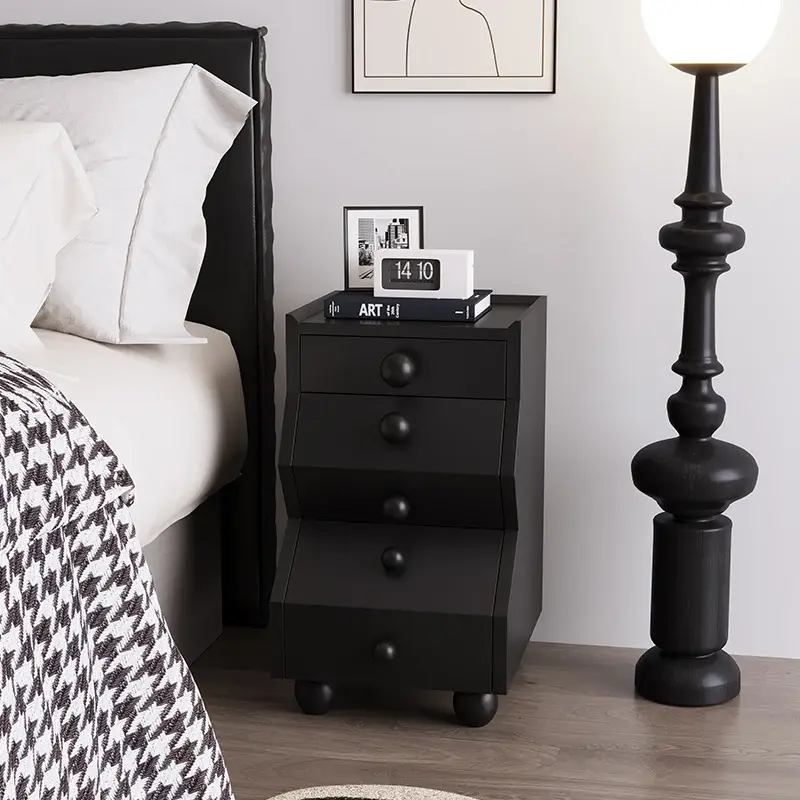 Unique Wooden Nightstands Drawers Aesthetic Nordic Minimalist Nightstand Space Saving Mesitas De Noche Designer Furniture