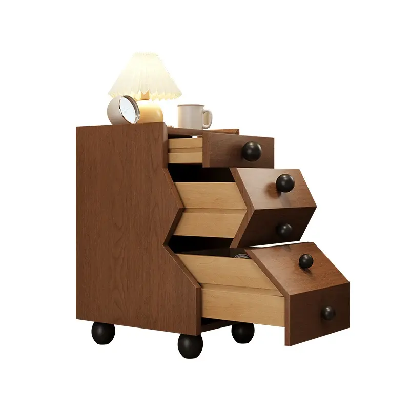 Unique Wooden Nightstands Drawers Aesthetic Nordic Minimalist Nightstand Space Saving Mesitas De Noche Designer Furniture