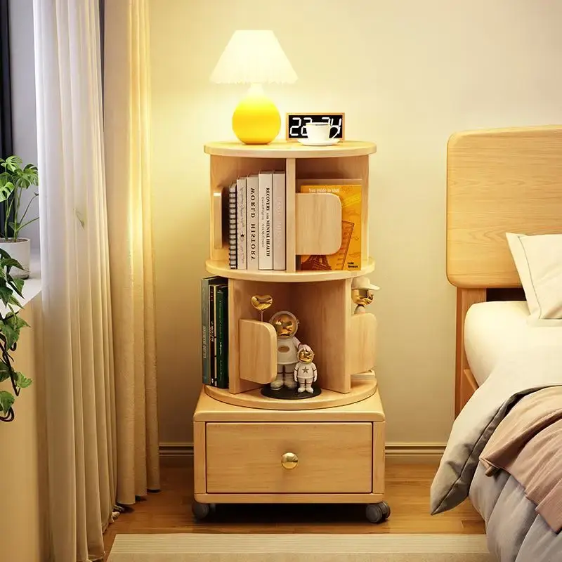 Organizer Modern Nightstands Wooden Nordic Teen Narrow Bedside Tables Storage Cool Mesita De Noche Dormitorio Designer Furniture
